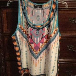 Sleeveless southwestern top